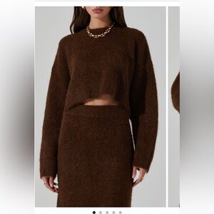 ASTR the Label Clarissa Fuzzy Crop Sweater